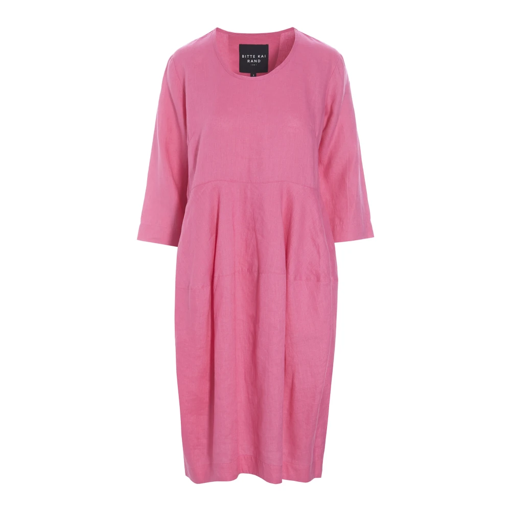 Bitte Kai Rand Luchtige Linnen Jurk Bubble Gum Pink Dames