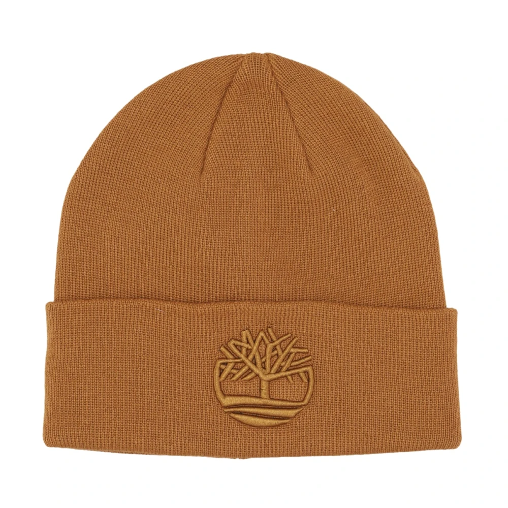 Timberland Geborduurde Beanie Hoed in Tarwe Brown Heren
