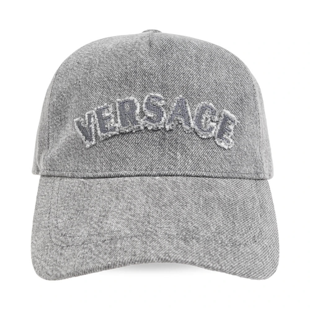 Versace Denim Helm Herfst-Winter 2024 Mannen Collectie Gray Heren