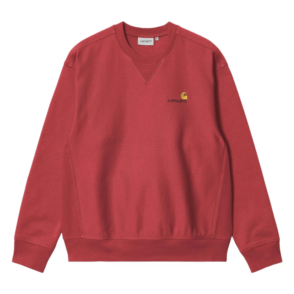 Carhartt WIP Amerikaanse Script Sweatshirt Sweaters Red Heren