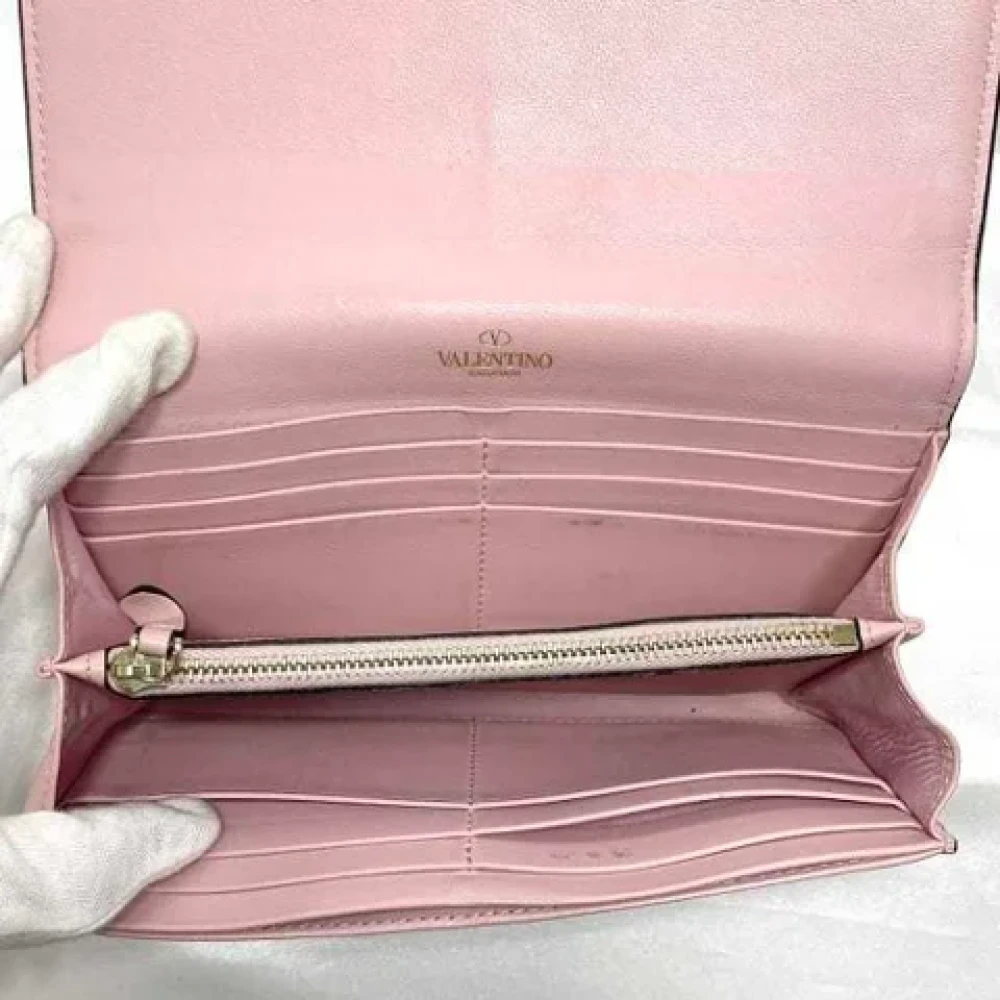 Valentino Vintage Pre-owned Leather wallets Pink Dames