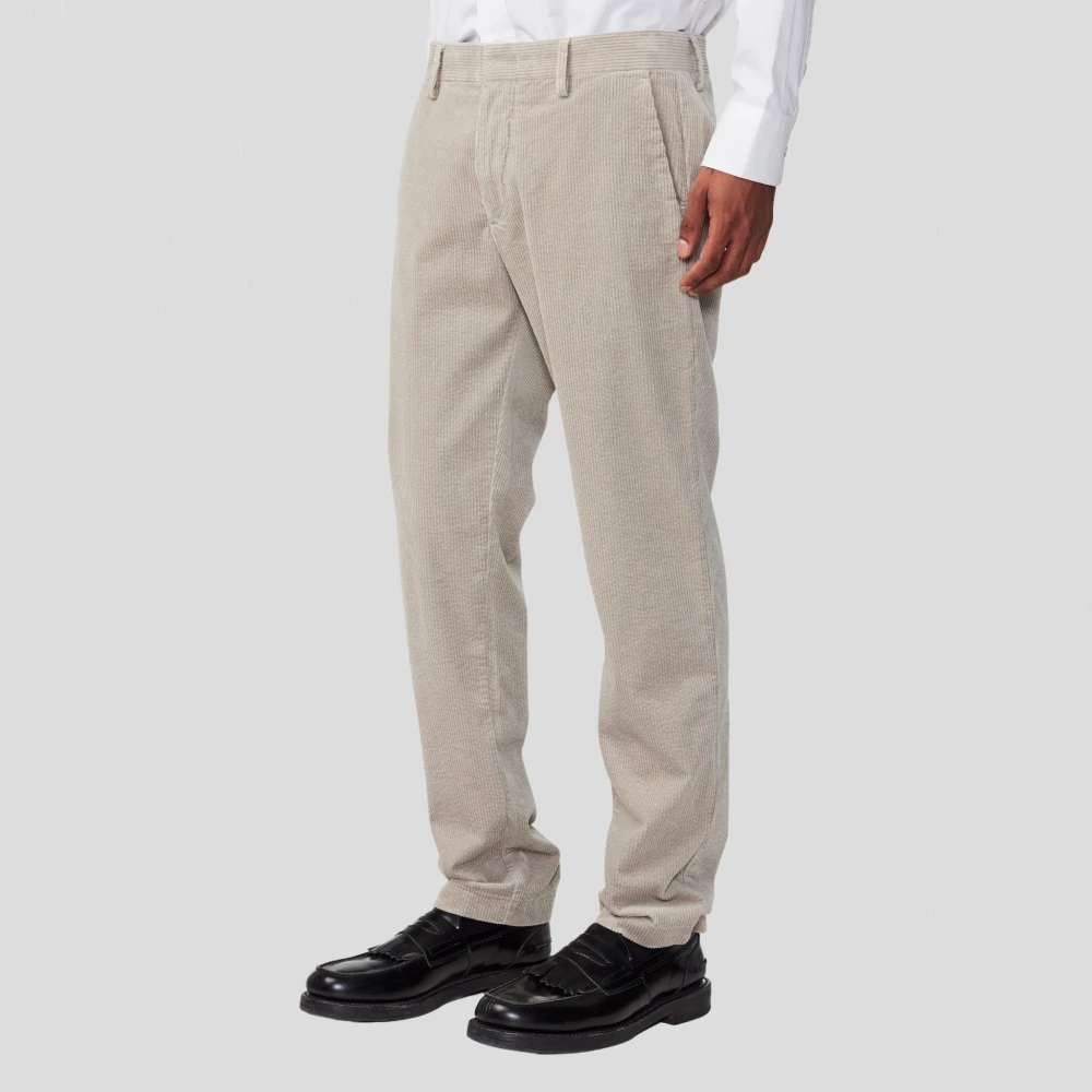Nn07 Corduroy Broek Fog met Stretch Gray Heren