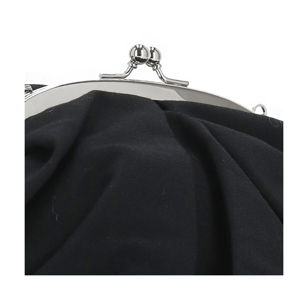 Y-3 Zwarte Katoenen Schoudertas met Interlocking Sluiting Black Dames
