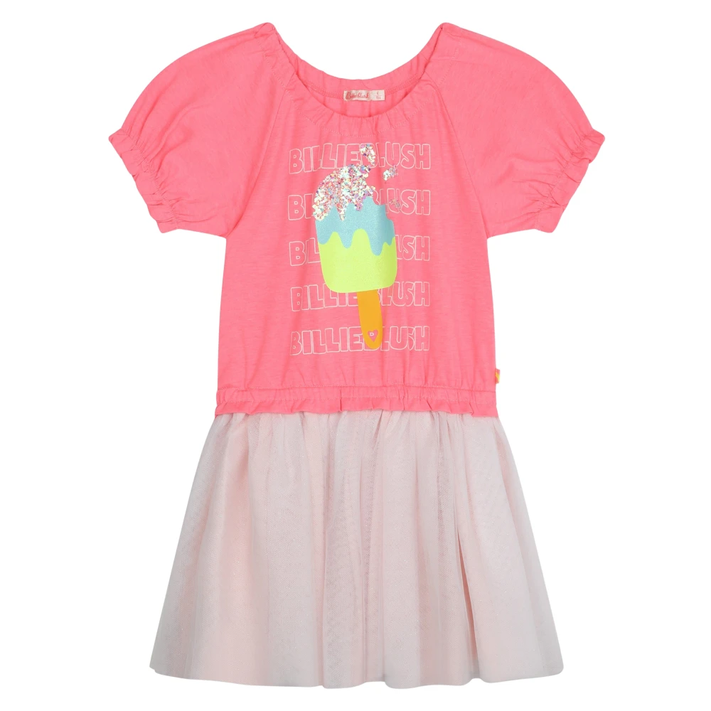 Billieblush Girls Multicolor Pink Jersey And Tulle Dress - Dresses - 2 Y - Kids