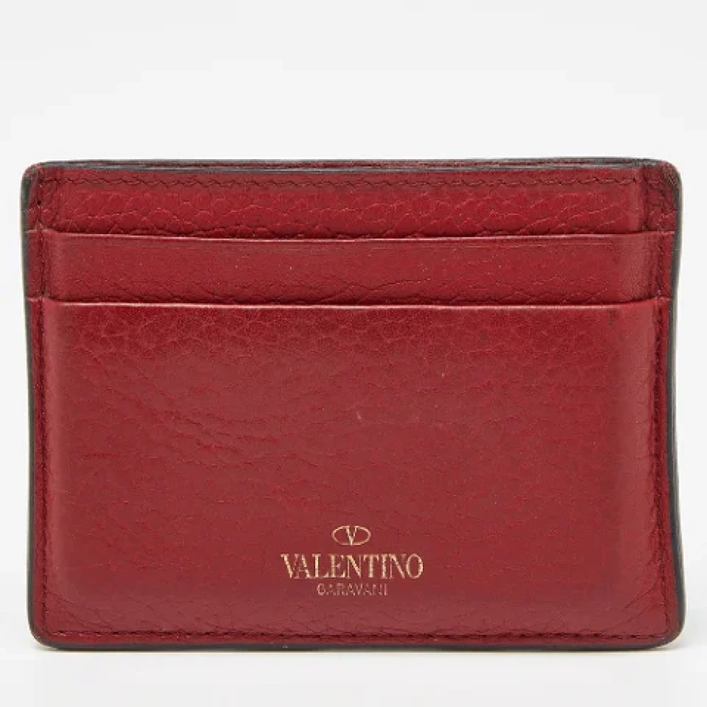 Valentino Vintage Pre-owned Leather wallets Red Dames