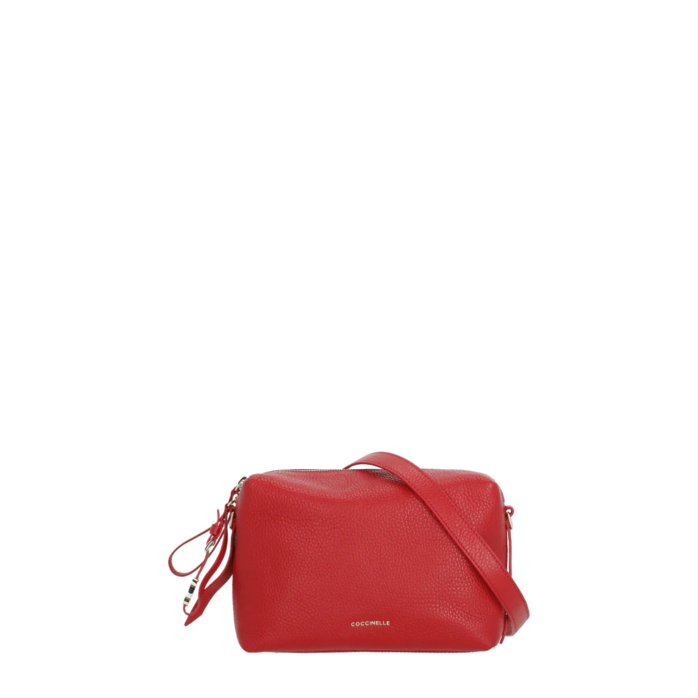 Coccinelle , Cross Body Bags, Female, Red, One Size, Leather Crossbody Bag - Image 4