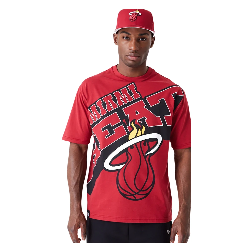 new era Rode Miami Heat NBA Tee Red Heren