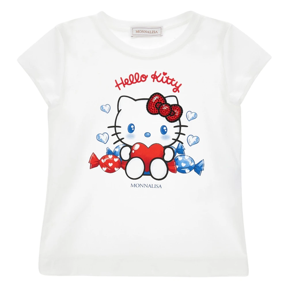 Monnalisa Women's White Hello Kitty T-Shirt