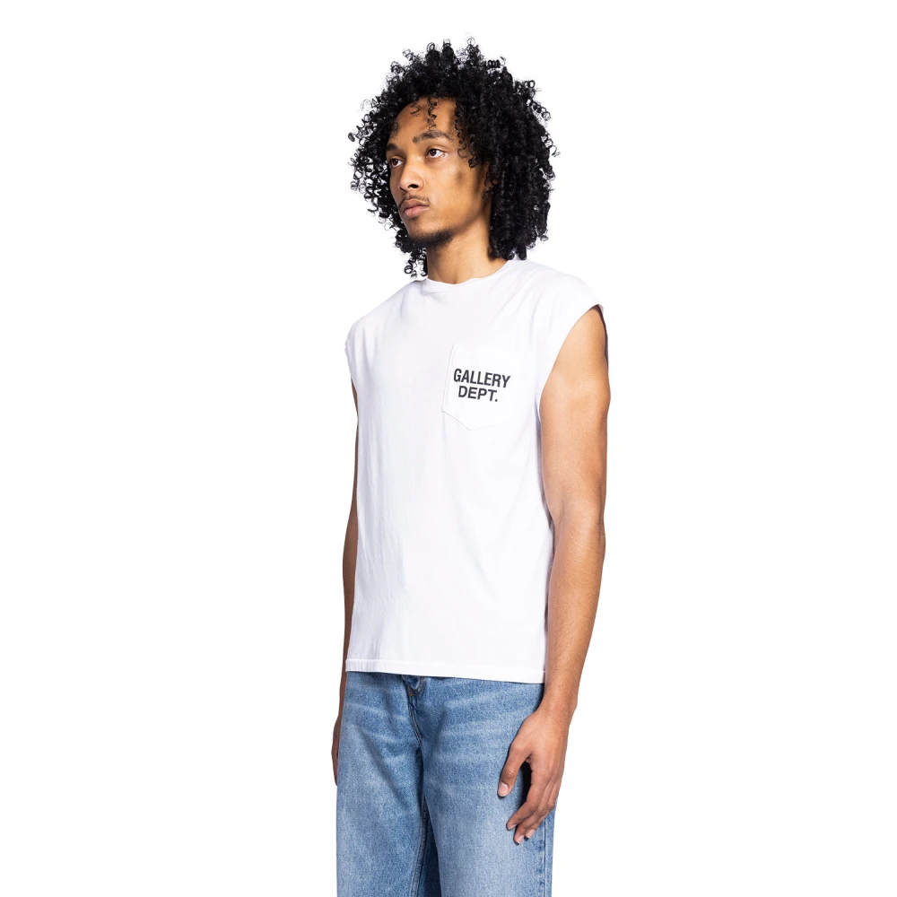 Gallery Dept. Witte Mouwloze Tee White Heren