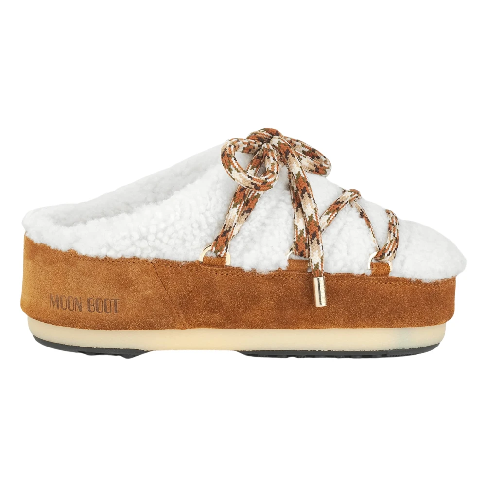 Moon Boot Women's Brown Shearling Mules