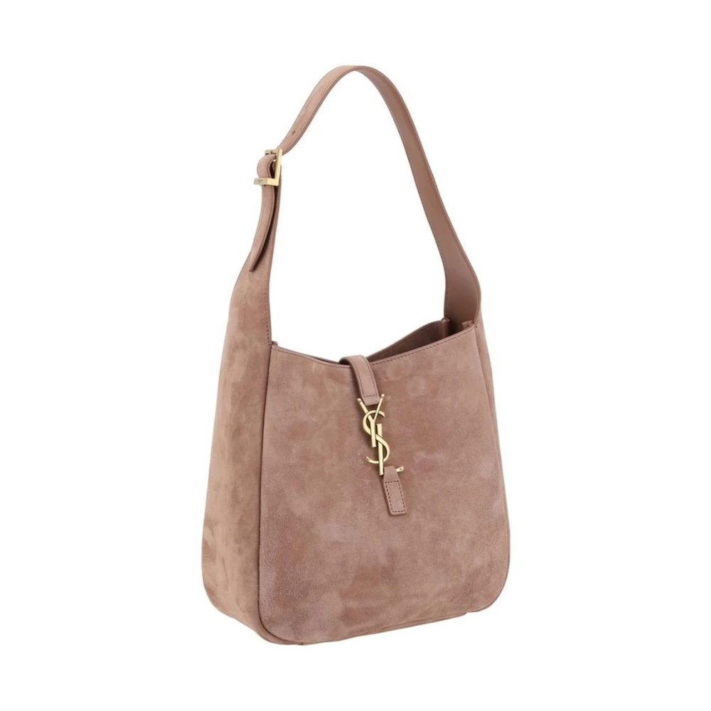 Saint Laurent Suède Leren Schoudertas Pink Dames