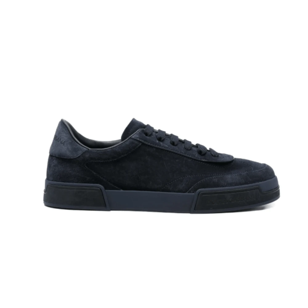 Dolce & Gabbana Suede Blue Trainers - Male - Sneakers - Blue - 6 Uk - Shoes