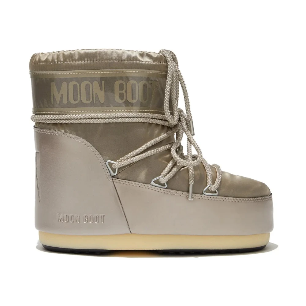 Moon Boot Icon Low Glance Ankle Boots - Female - Winter Boots - Yellow - 0 Uk - Shoes