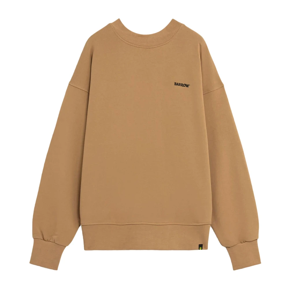 Barrow Brown Logo Crewneck Jumpers Long Sleeve - Male - Sweatshirts - M - Sweatshirts & Hoodies