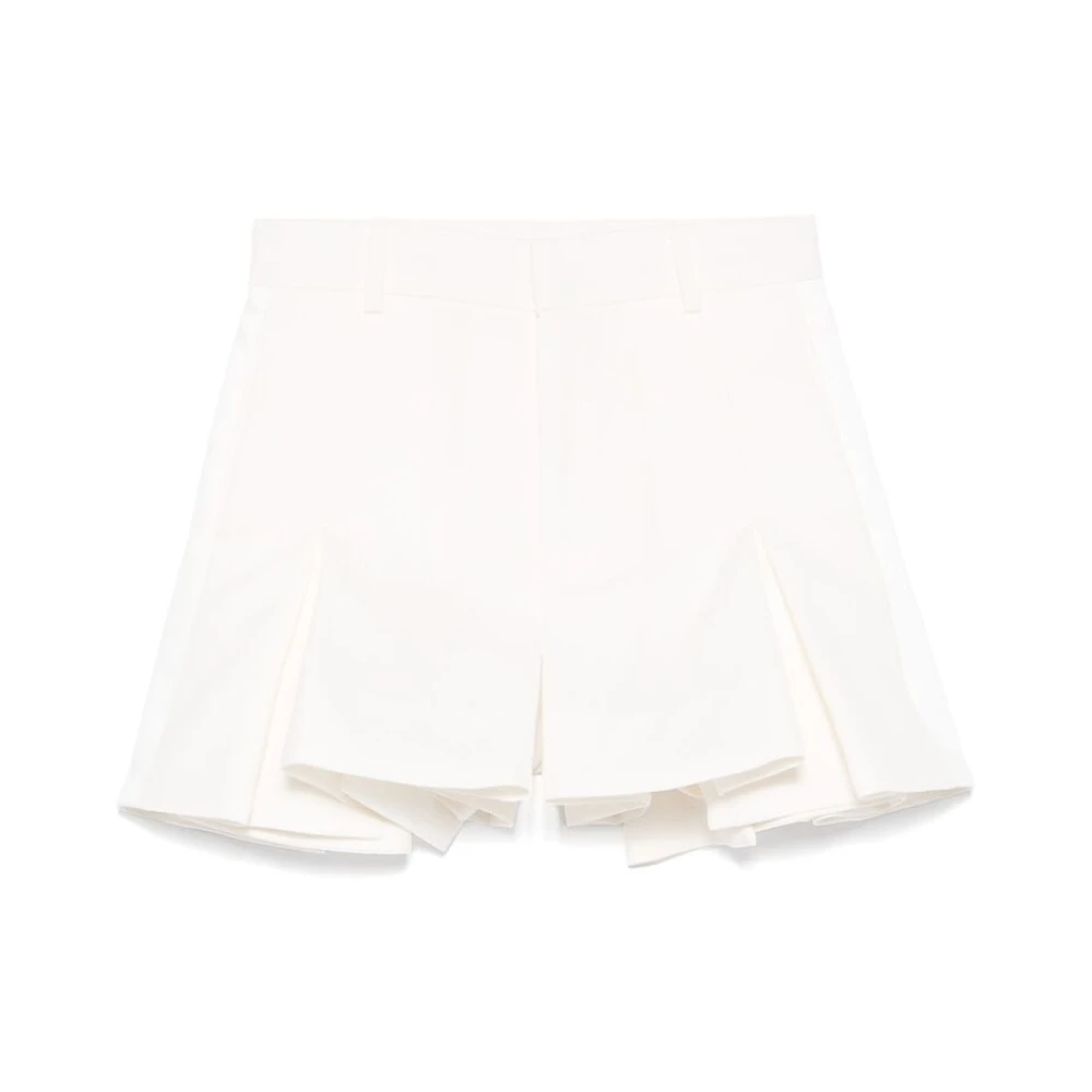 Sacai Witte Shorts met Knopen en Zakken White Dames