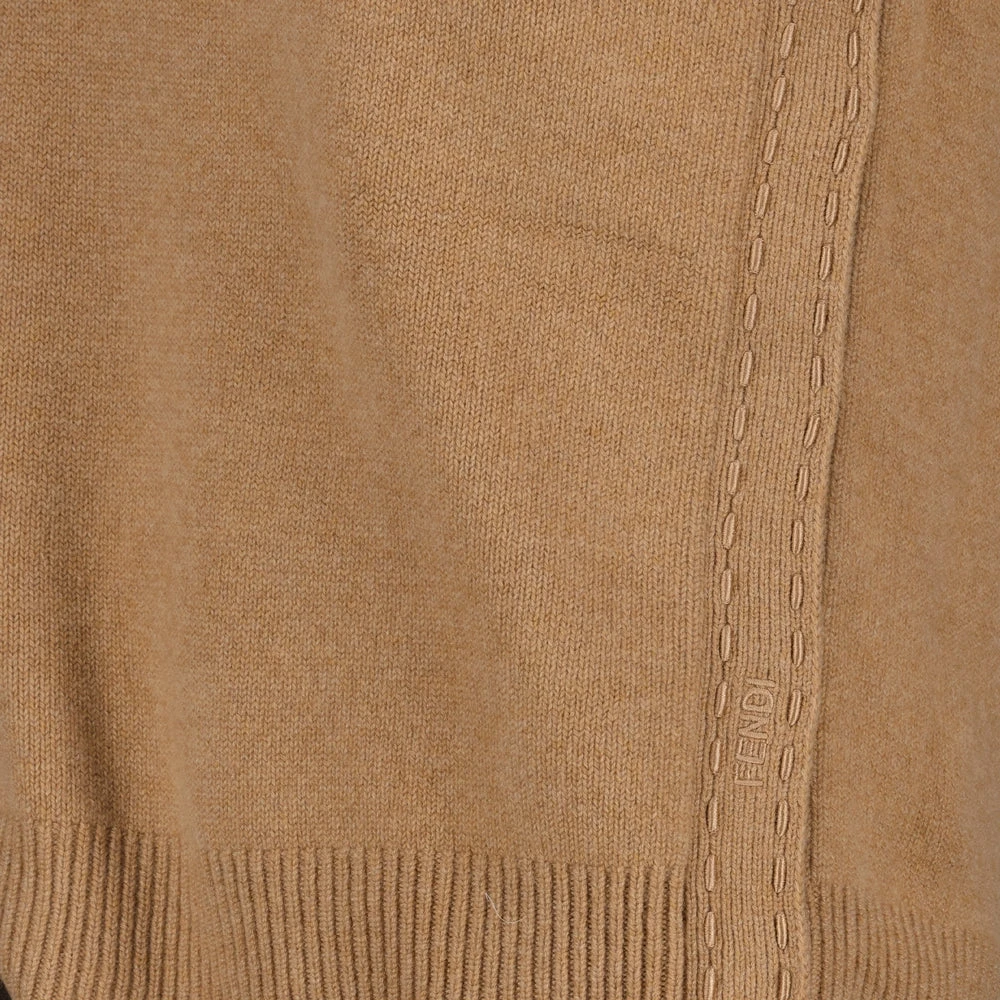 Fendi Kasjmier Coltrui Trui Bruin Brown Dames