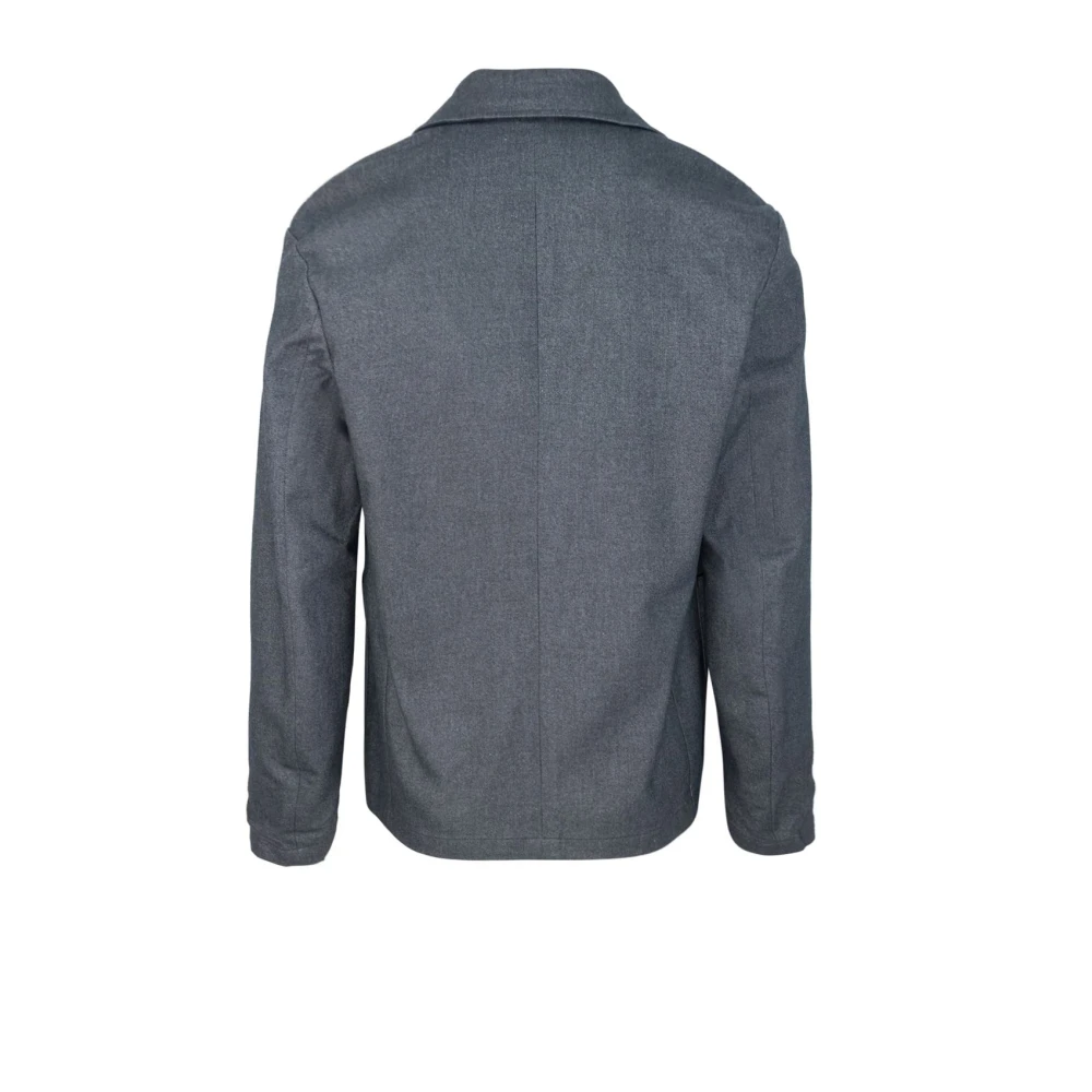 PS By Paul Smith Casual Overshirt met Contrastvoering Gray Heren