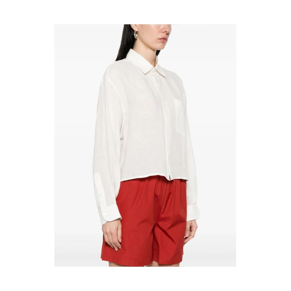 A.p.c. Witte Overhemd Lange Mouwen White Dames