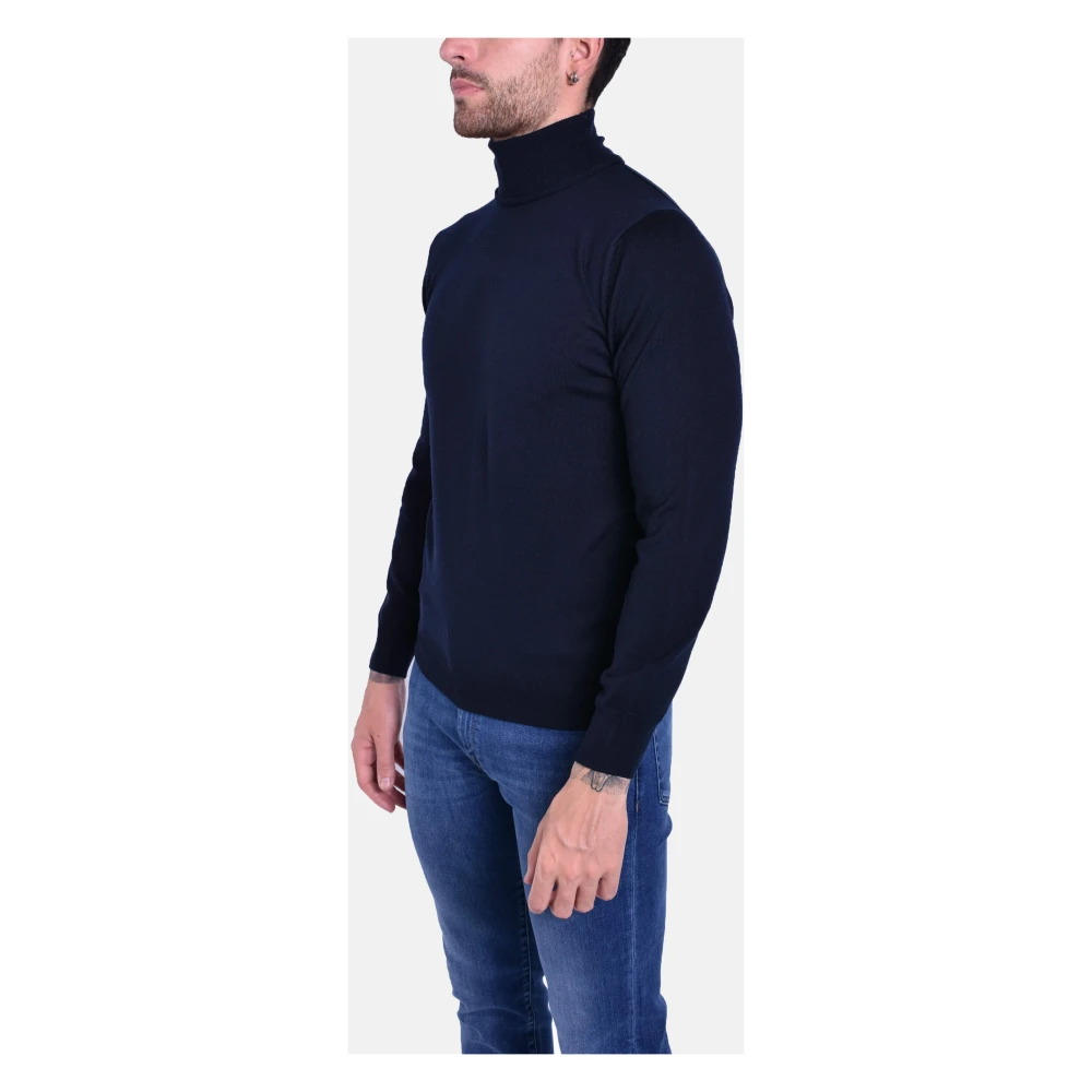 Kangra Blauwe Dolcevita Coltrui voor Heren Blue Heren