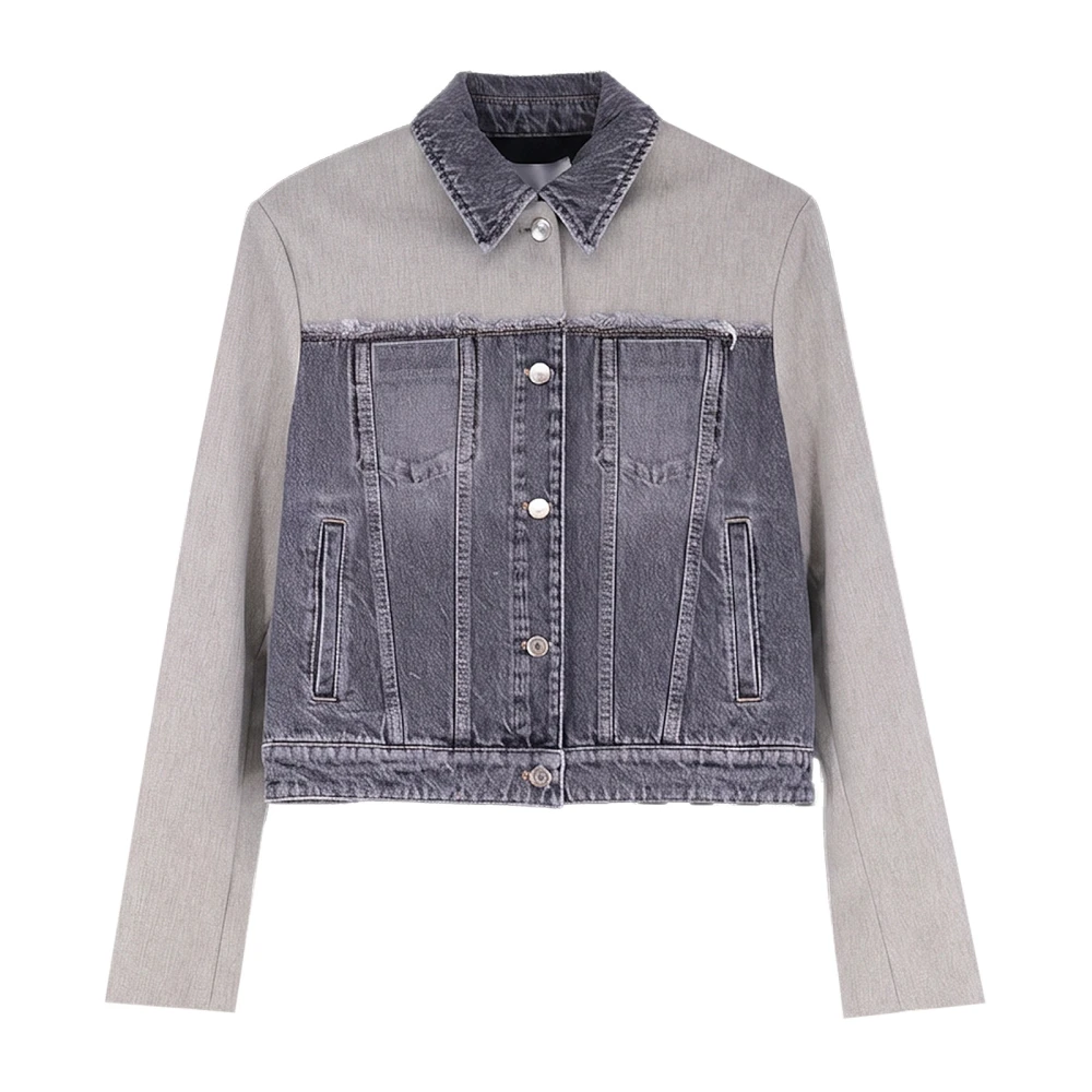 Stella Mccartney Women's Gray Hybrid Tailored Jacket