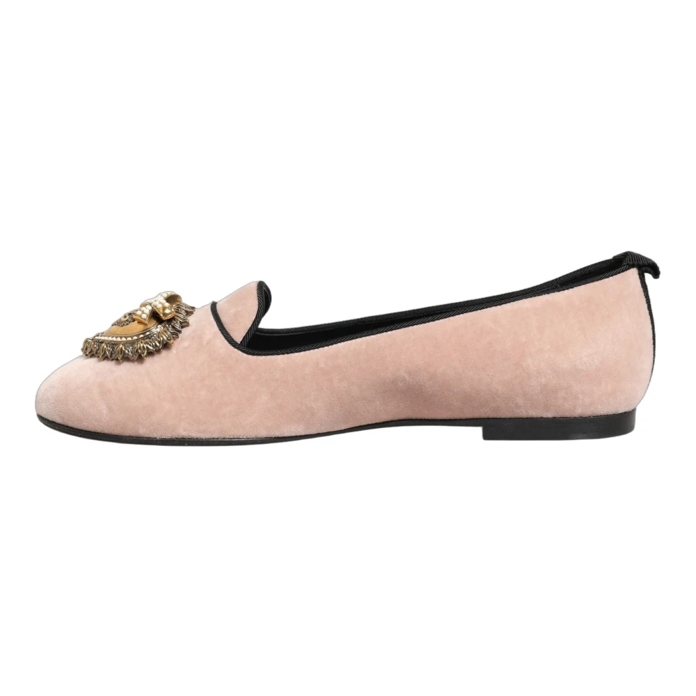 Dolce & Gabbana Women's Pink Devotion Loafers - Ballerina Shoes - 2 Uk - Shoes