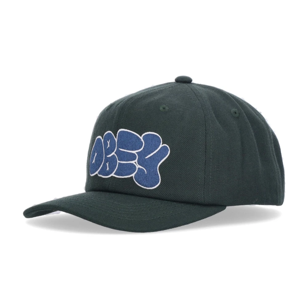 Obey Donker Ceder Flat Brim Snapback Pet Green Heren