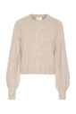 feather-gray-melange-knit-cardigan