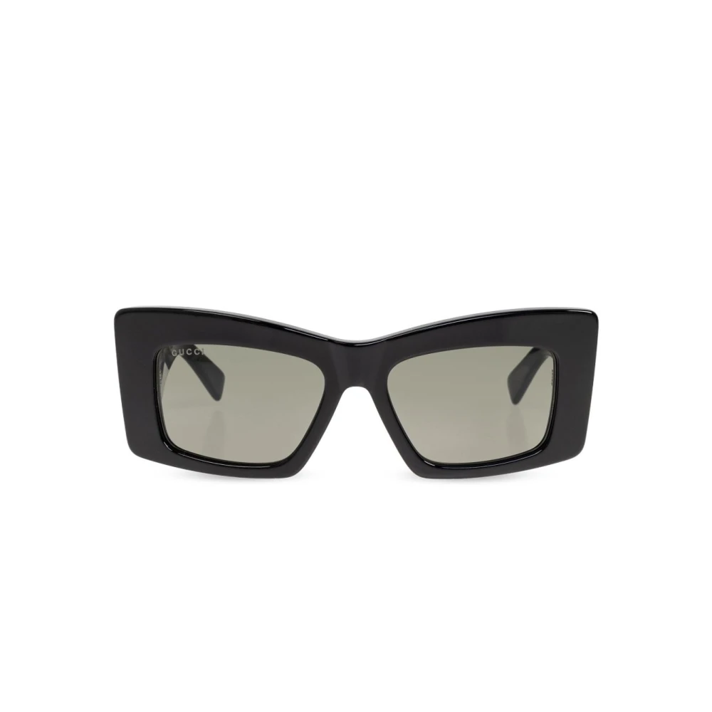 Gucci Black Sunglasses, Female, One Size, Oversize Sunglasses With Protective Case