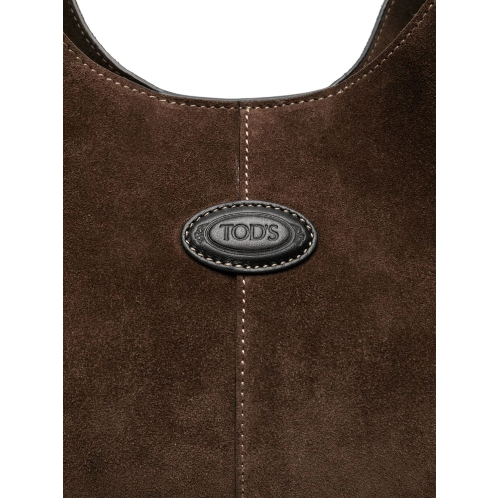 TOD'S Bruine Schoudertas met Afneembare Pouch Brown Dames