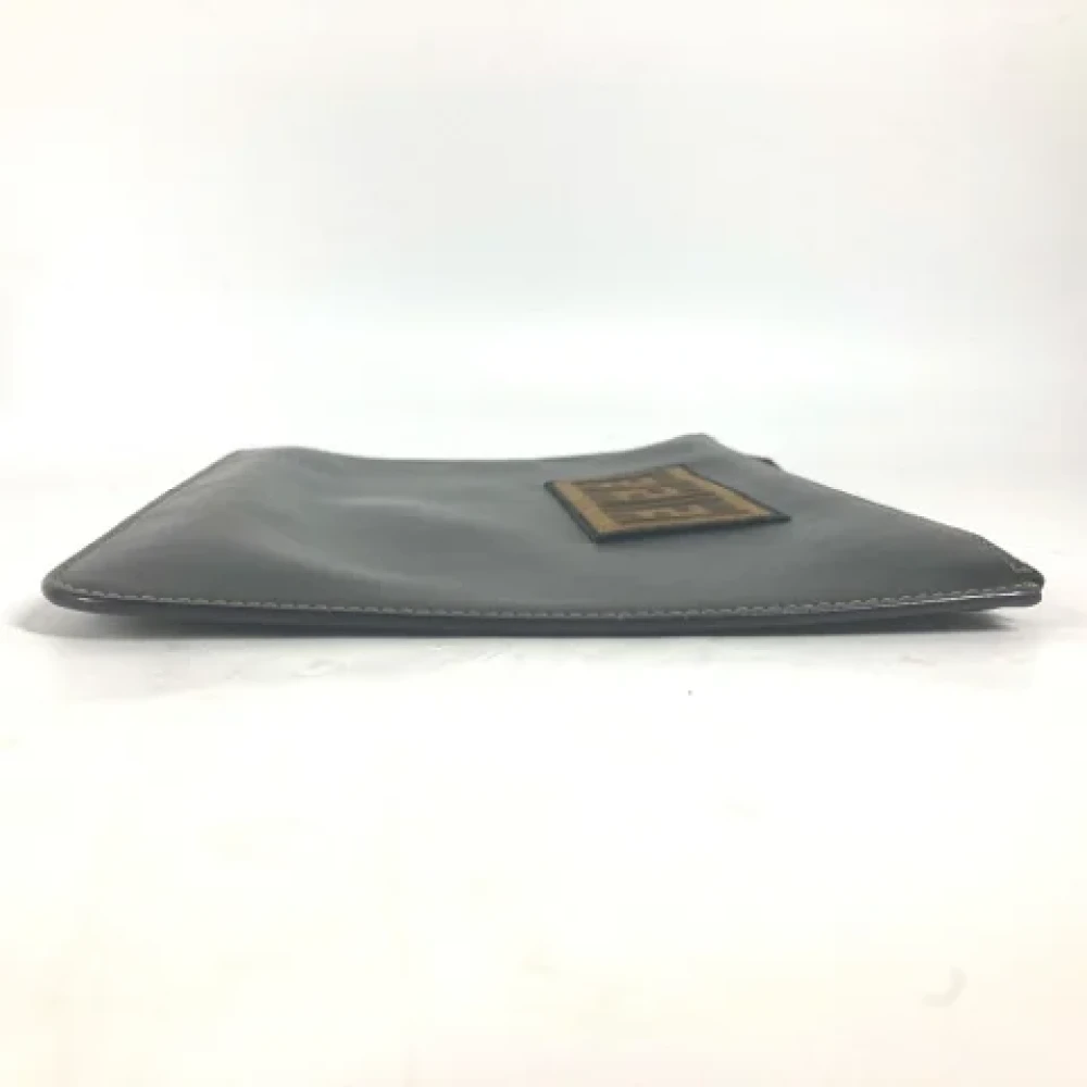 Fendi Vintage Pre-owned Leather clutches Black Dames