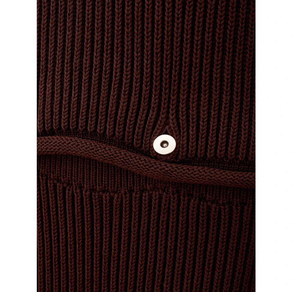 Bottega Veneta Chunky Cotton Ribbed Dress Brown Dames