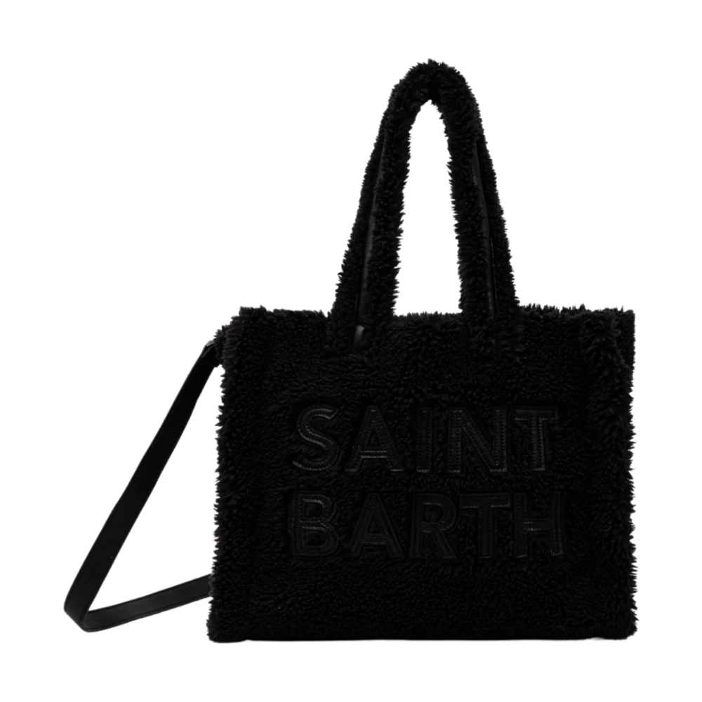 Saint Barth Mjuk Väska Teddy Maxi Logo Black, Dam