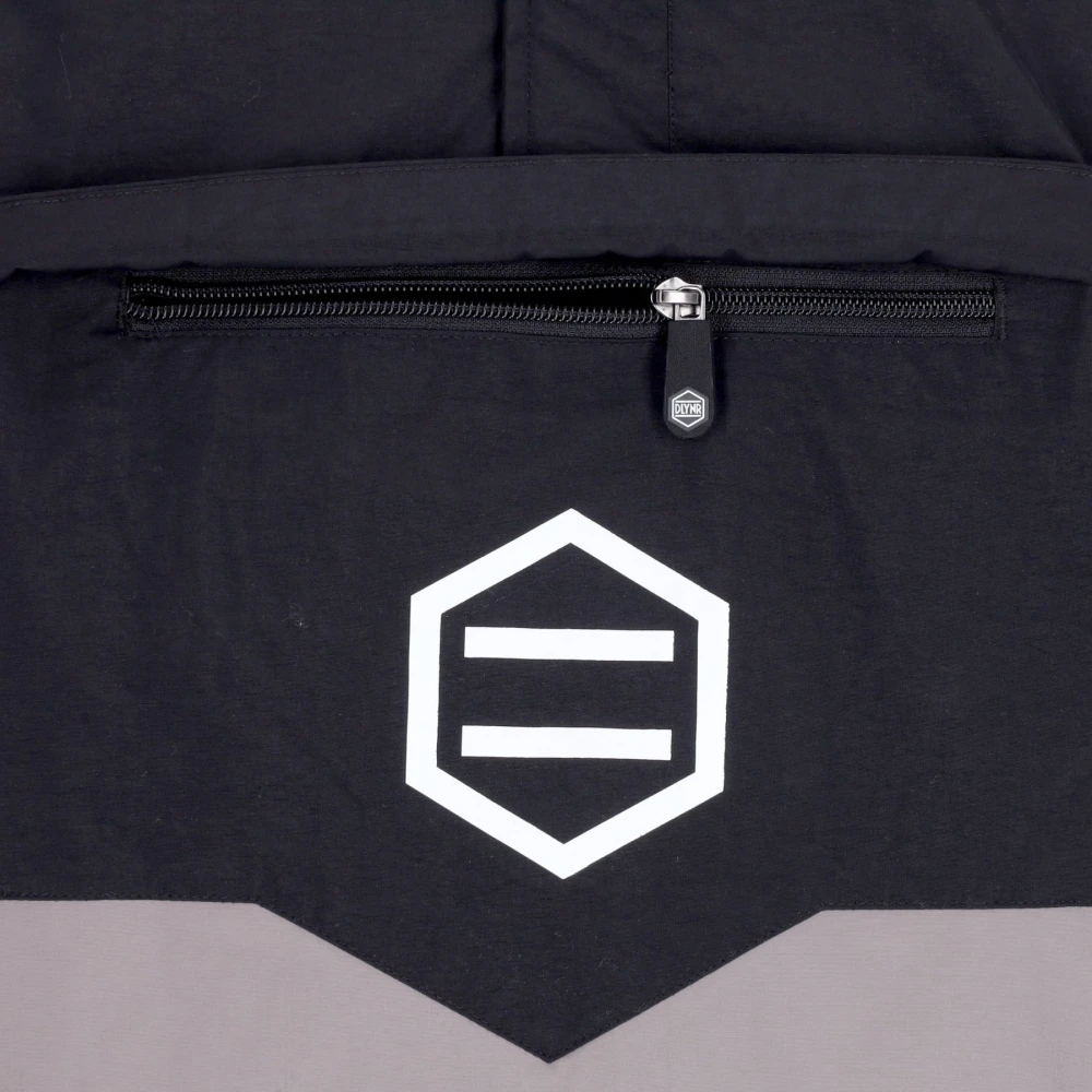 Dolly Noire Zwart Wit Anorakjas met Fleecevoering Black Heren