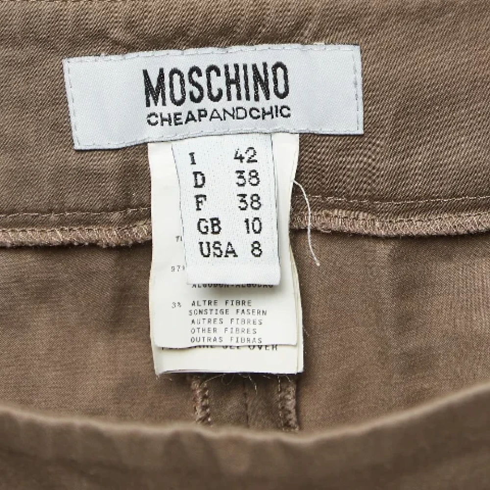 Moschino Pre-Owned Pre-owned Cotton bottoms Brown Dames
