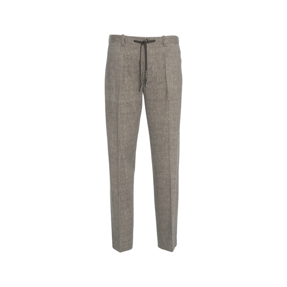 Circolo 1901 Stijlvolle Bruine Chino's met Trekkoord Tailleband Brown Heren
