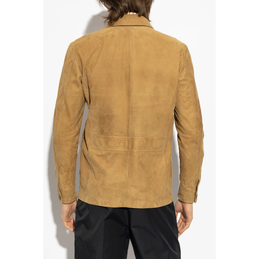 Tom Ford Suède jas Beige Heren
