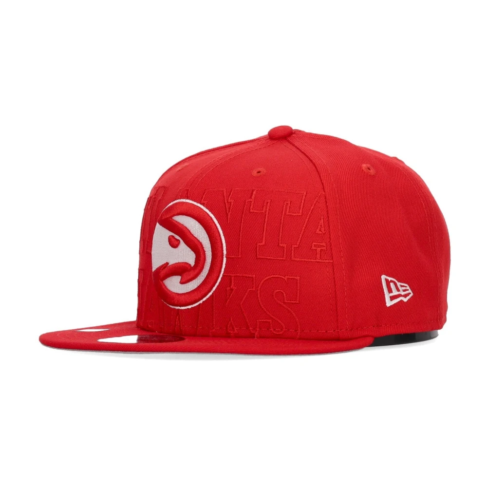 New era Platte klep pet NBA Draft Atlanta Hawks Red Heren