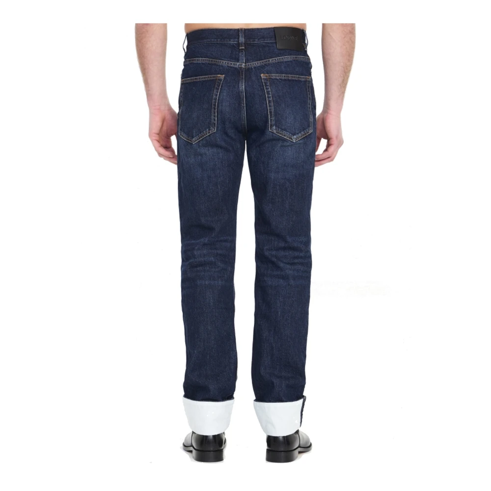 Loewe Visser Denim Jeans Blue Heren