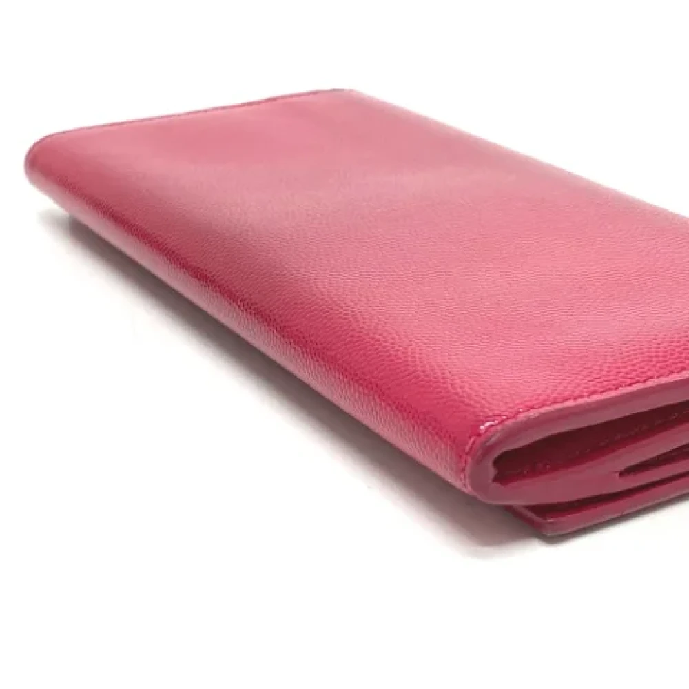 Yves Saint Laurent Vintage Pre-owned Leather wallets Pink Dames