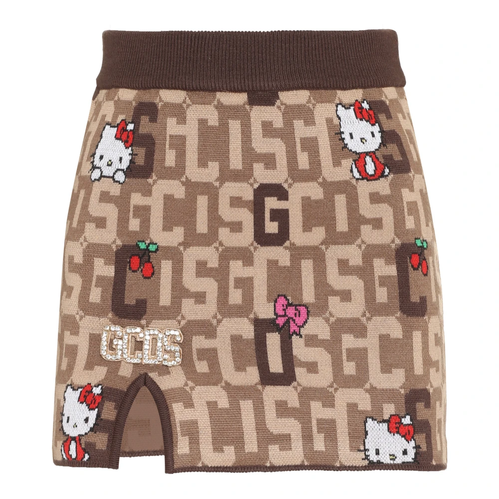 Gcds Hello Kitty Minirok van Wolmix Brown Dames