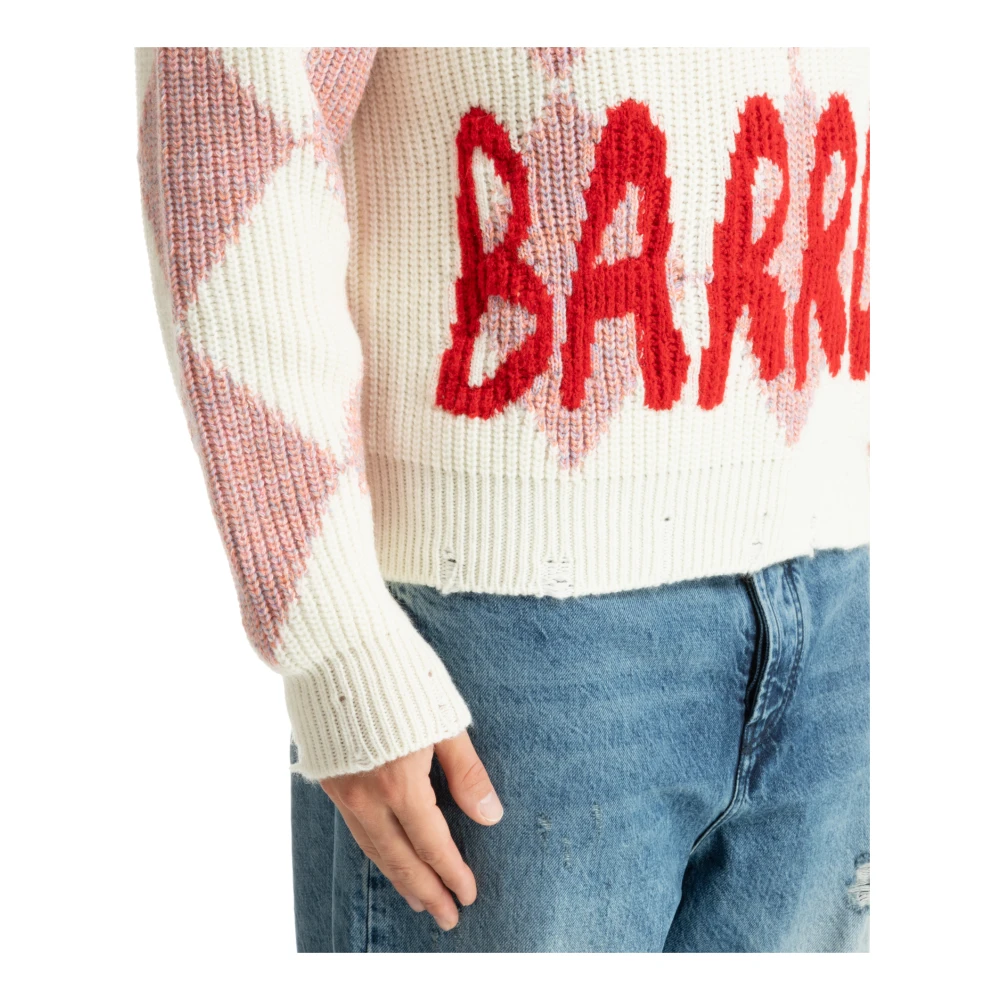 Barrow Abstract Multicolor Sweater met Logo Multicolor Heren