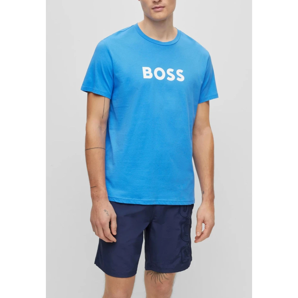 Hugo Boss Heren Casual T-Shirt Blue Heren