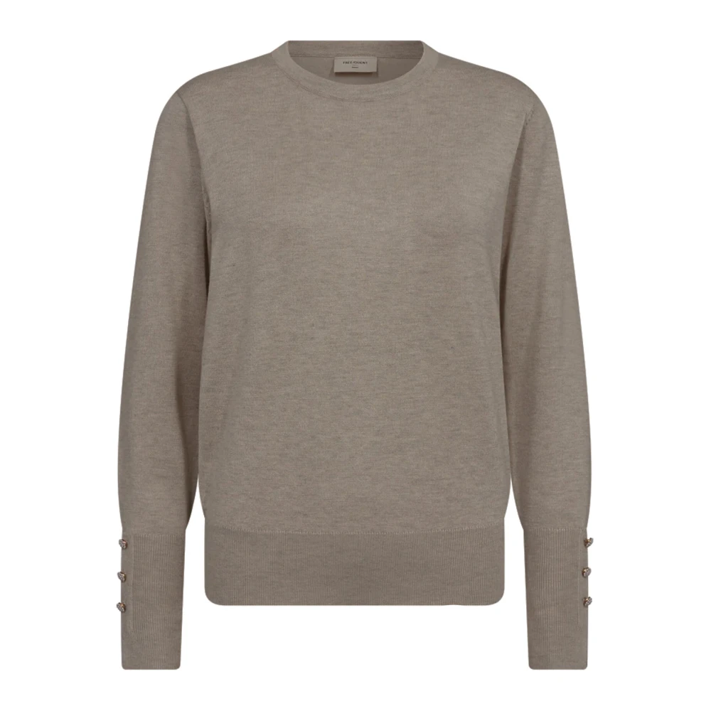 Freequent Zachte en stijlvolle cardigan met knopen Gray Dames