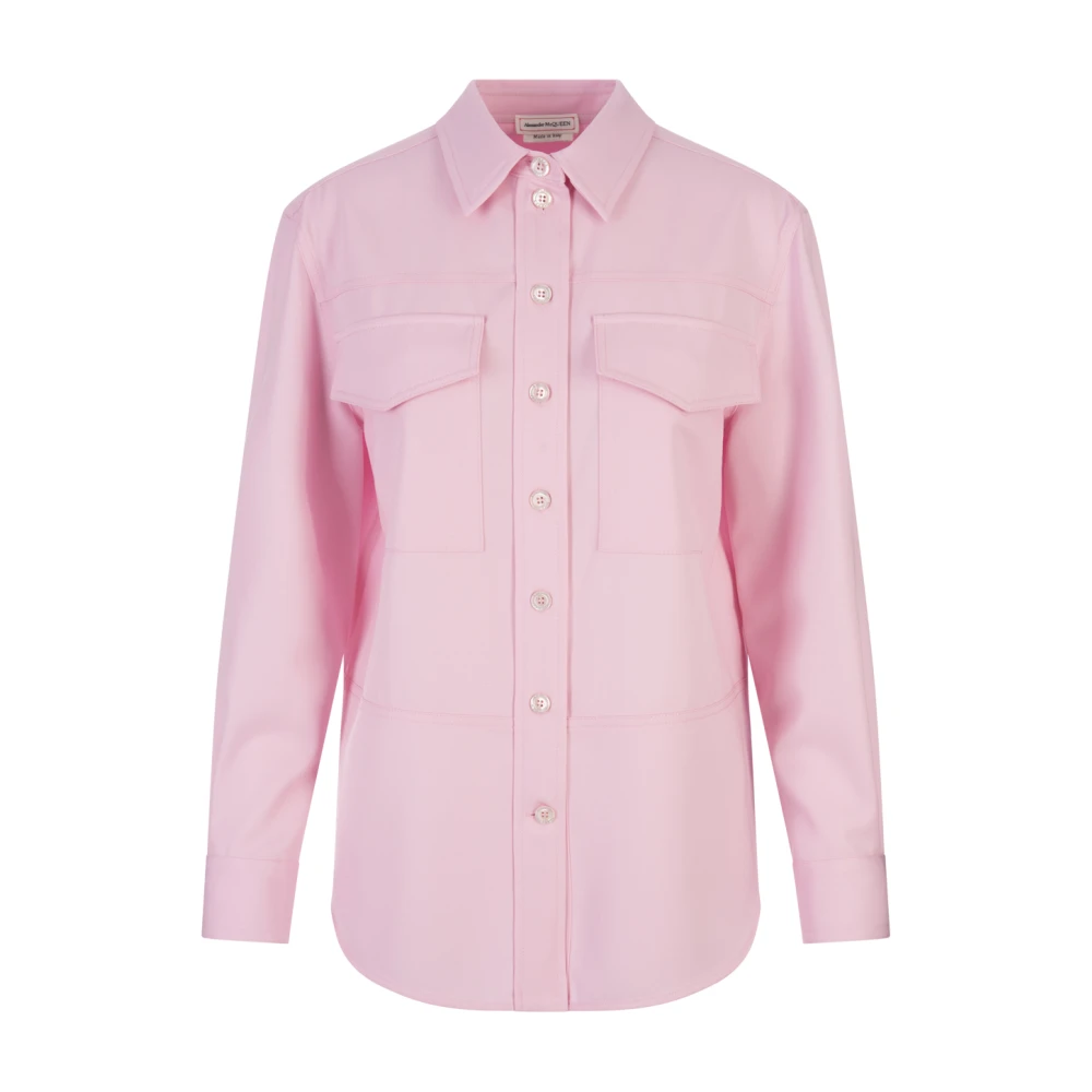 Alexander mcqueen Roze Grain de Poudre Overhemd Pink Dames