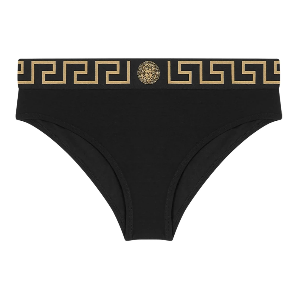 Versace Black Underpants, Female, L, Jacquard Cotton-Jersey Briefs