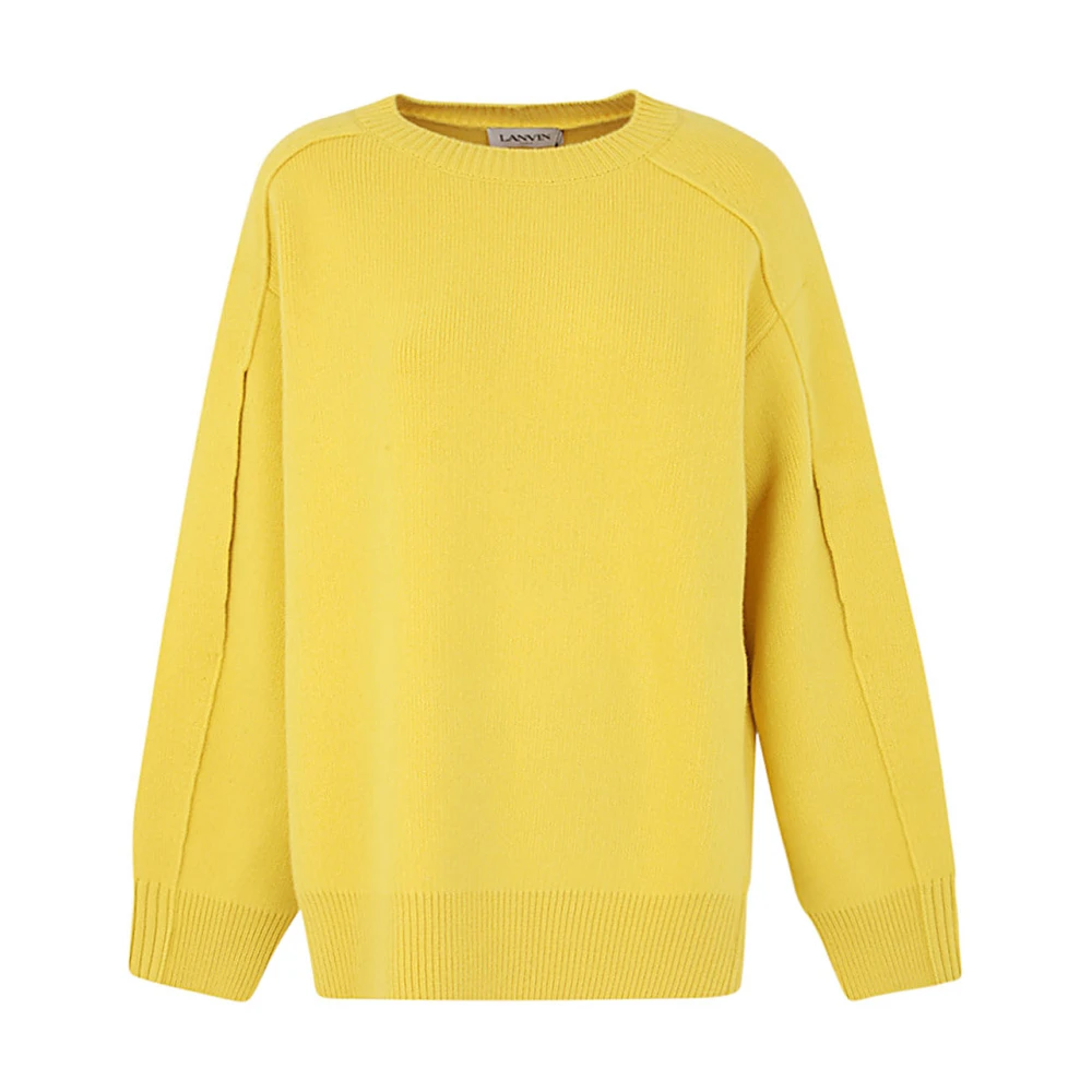 Lanvin Zonnebloem Cocoon Cape Jumper Yellow Dames