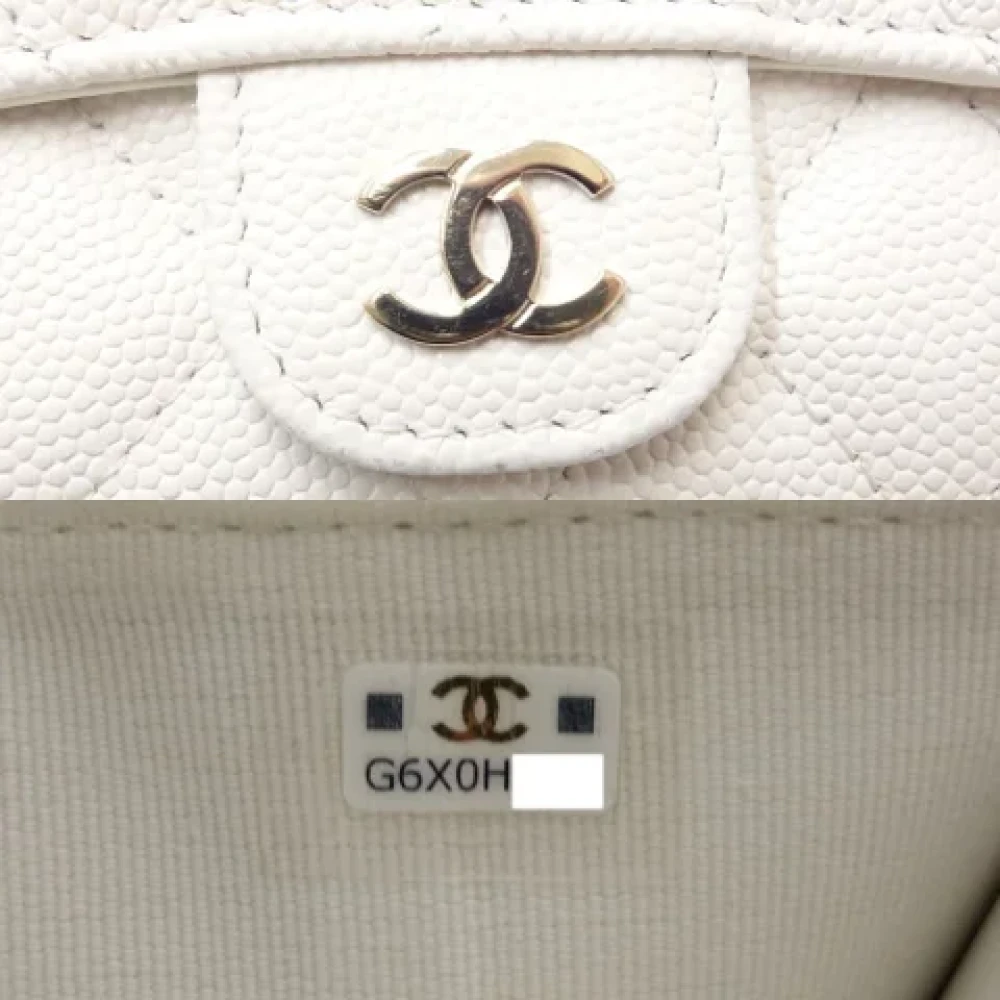 Chanel Vintage Pre-owned Leather wallets White Dames