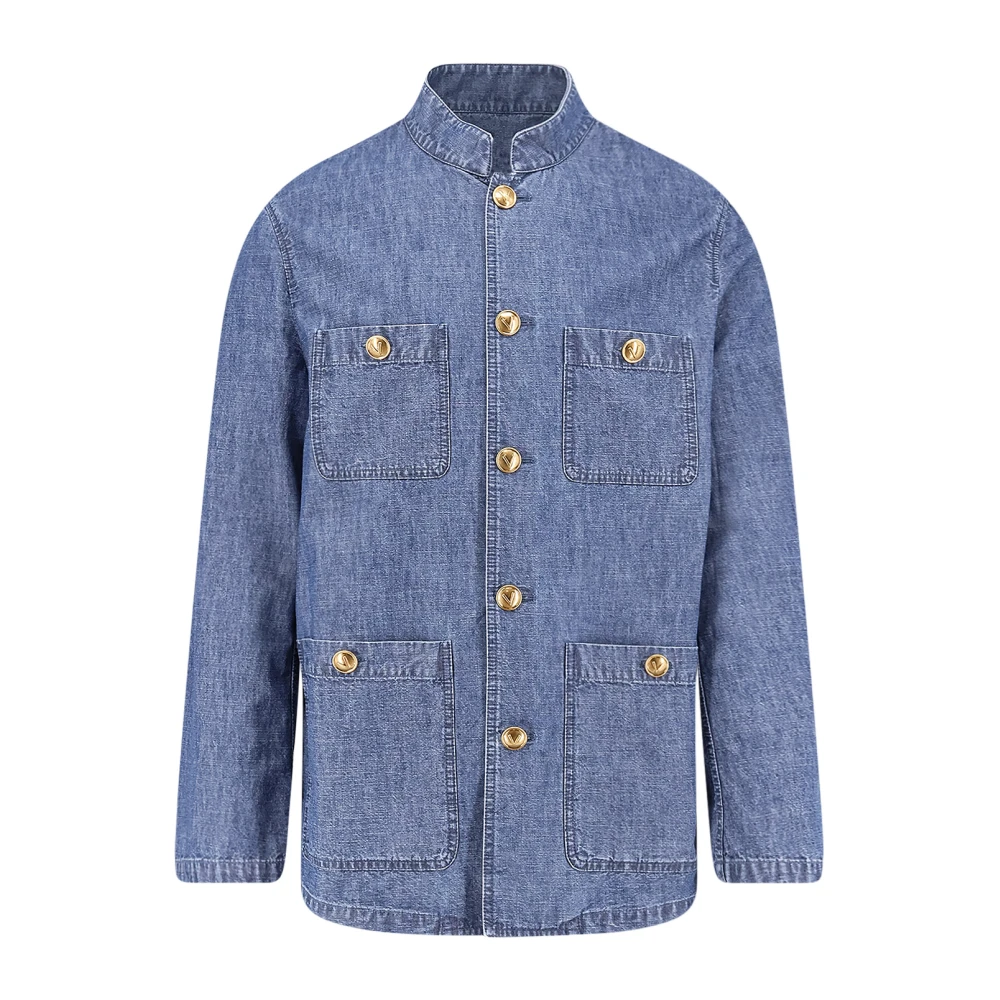 Valentino Men's Blue Denim Jackets, L, Denim Jacket