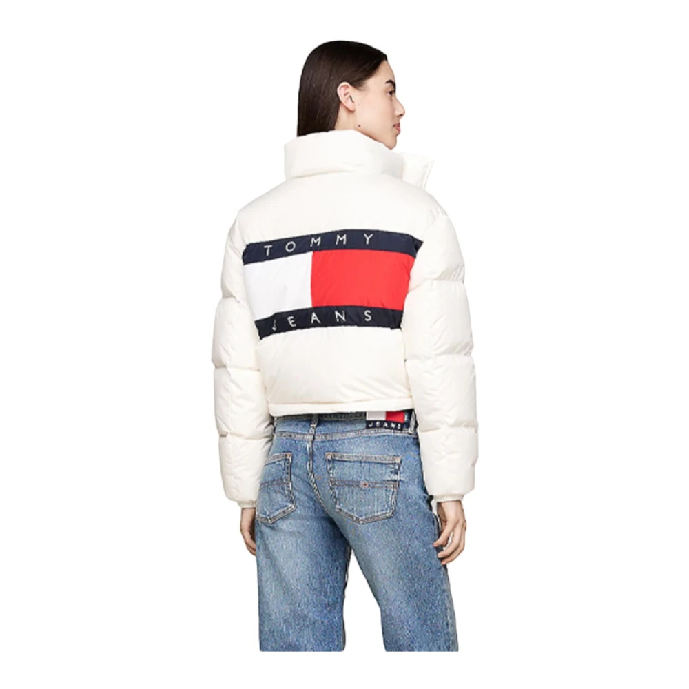 Tommy Jeans Back Flag Alaska Jas Beige Dames