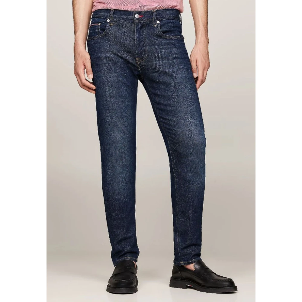 Tommy Hilfiger Slim Blauwe Jeans voor Mannen Blue Heren